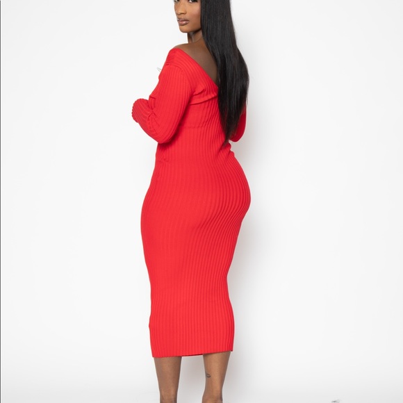 Red Hera collection midi dress - Picture 7 of 10